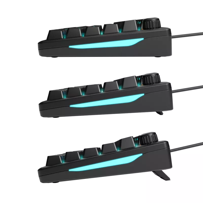 Glorious Gaming GMBK 75% teclado USB QWERTY inglês dos EUA preto