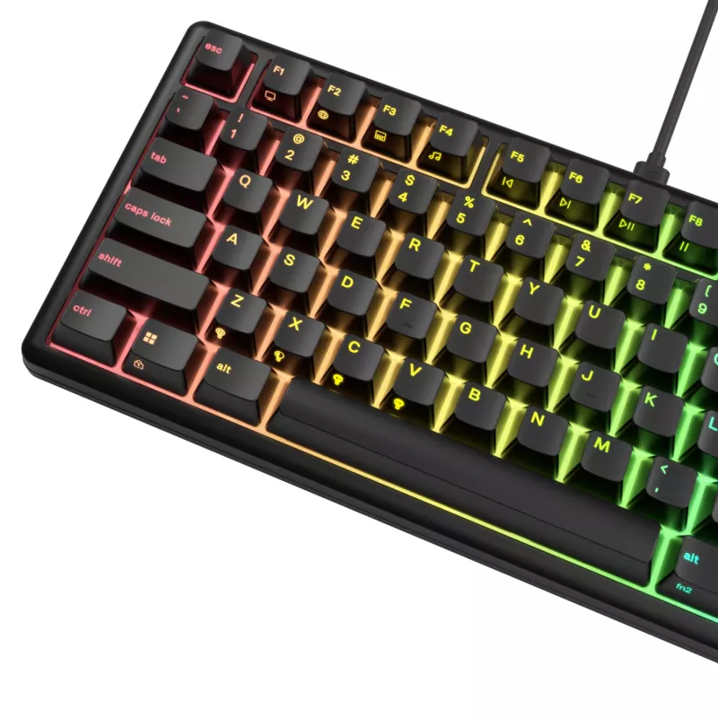 Glorious Gaming GMBK 75% teclado USB QWERTY inglês dos EUA preto