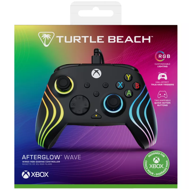 Comando Turtle Beach Afterglow Wave preto USB PC Xbox Series