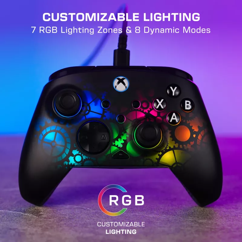 Comando Turtle Beach Afterglow Ignite com fios RGB controlador iluminação RGB personalizável botões reprogramáveis