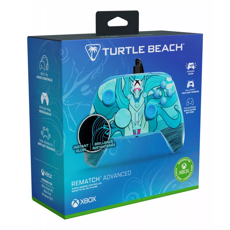 Comando Turtle Beach Rematch Advanced com fios 2025 USB multicolor Xbox One Xbox One S Xbox One X