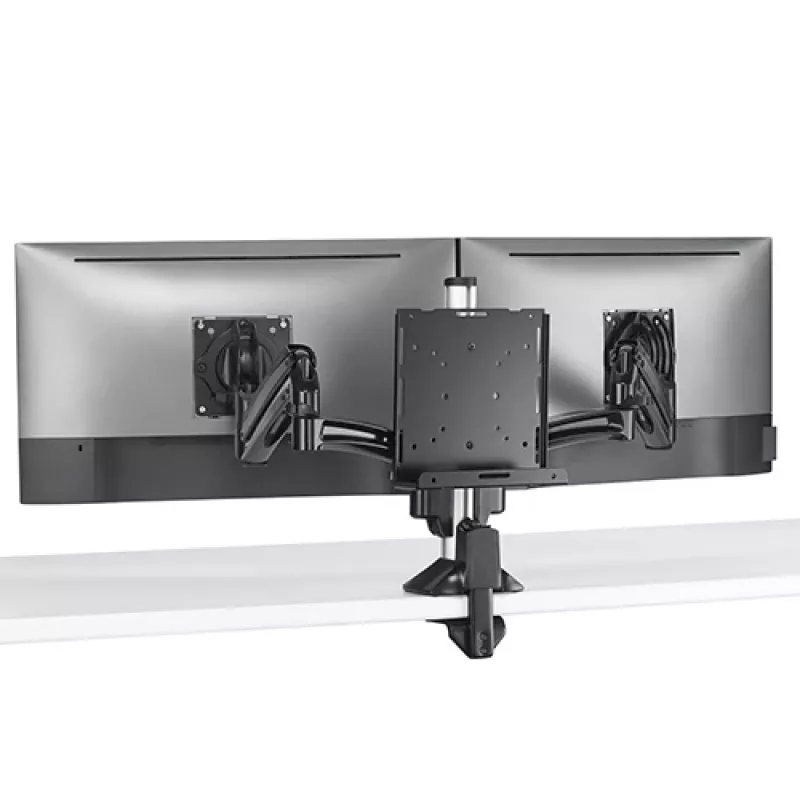 Kit de montagem Chief KRA232B – Suporte de coluna para thin client/PC, aço, preto, carga máx. 1,36 kg