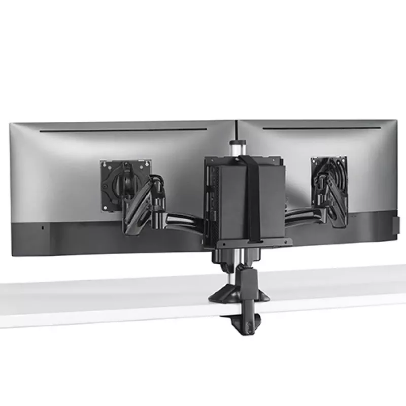 Kit de montagem Chief KRA232B – Suporte de coluna para thin client/PC, aço, preto, carga máx. 1,36 kg