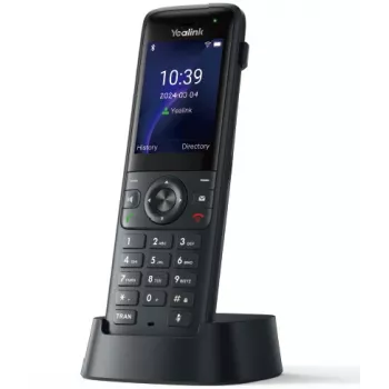 Telefone IP Yealink AX83H preto com ecrã TFT e Wi‑Fi