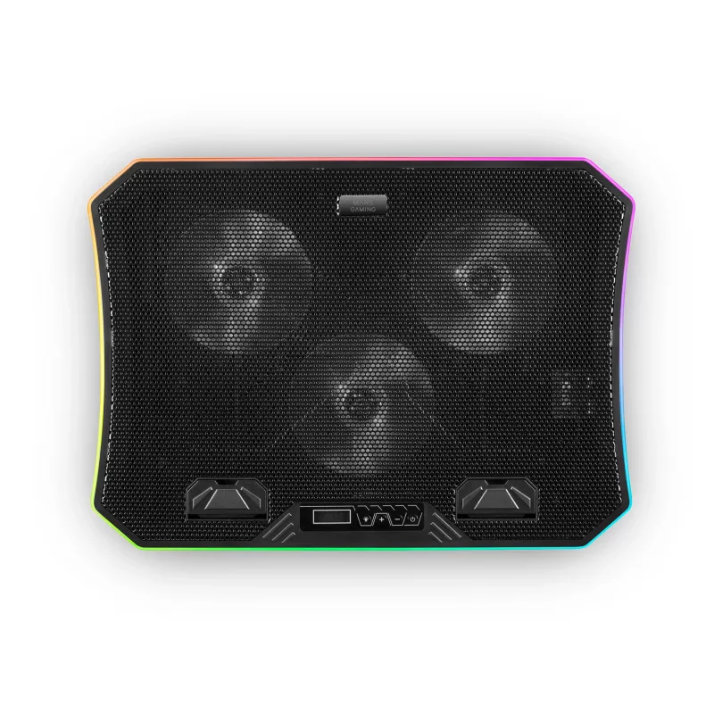Mars Gaming MNBC6, Base de arrefecimento + suporte XL 19'' ARGB, 3 ventoinhas, suporte móvel
