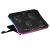 Mars Gaming MNBC6, Base de arrefecimento + suporte XL 19'' ARGB, 3 ventoinhas, suporte móvel