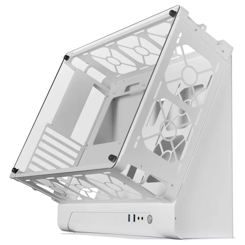 Mars Gaming MCB Caixa ATX XL para PC gaming branca Custom Premium Edition estrutura modular de duas câmaras