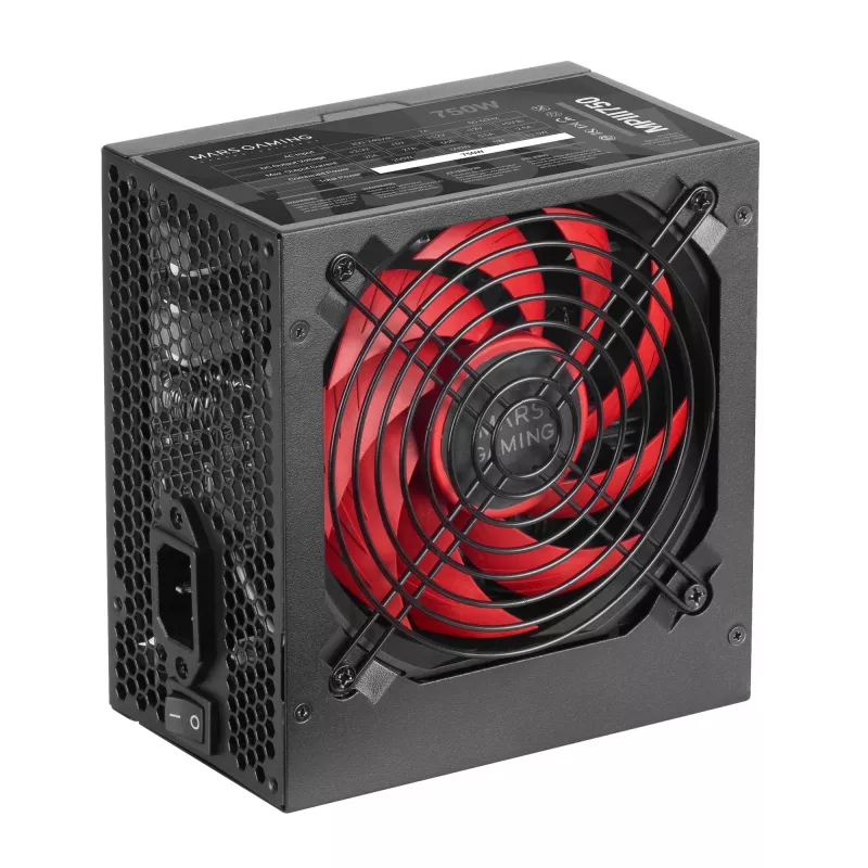 Mars Gaming MPIII750 Fonte de alimentação para PC 750W ATX 85 % de eficiência 5 anos de garantia