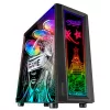 Mars Gaming MC-ART Caixa ATX para PC gaming preta vidro temperado duplamente pintado ARGB 12 modos ventoinha de 12cm