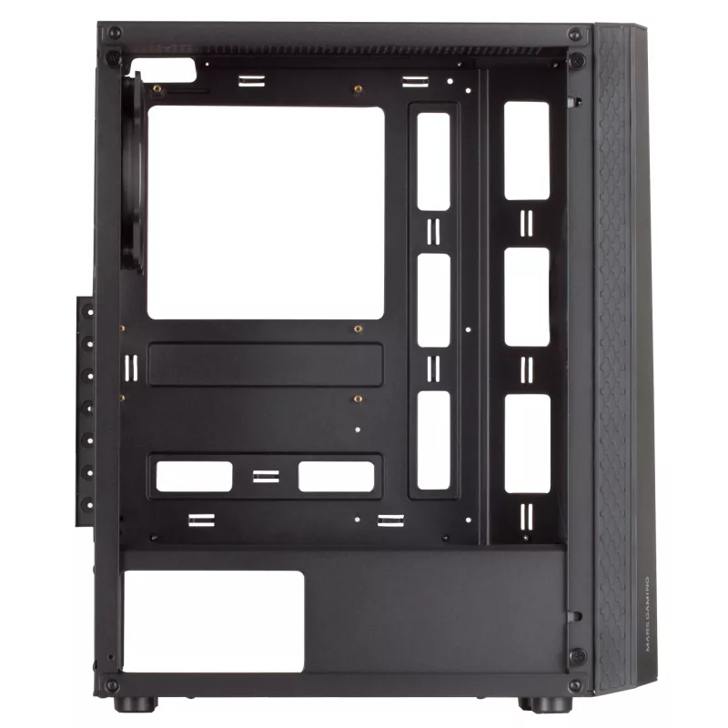 Mars Gaming MC-ART Caixa ATX para PC gaming preta vidro temperado duplamente pintado ARGB 12 modos ventoinha de 12cm