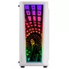 Mars Gaming MC-ART Caixa ATX para PC gaming branca vidro temperado duplamente pintado ARGB 12 modos ventoinha de 120 mm