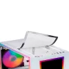 Mars Gaming MC-ART Caixa ATX para PC gaming branca vidro temperado duplamente pintado ARGB 12 modos ventoinha de 120 mm