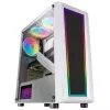Mars Gaming MC-ART Caixa ATX para PC gaming branca vidro temperado duplamente pintado ARGB 12 modos ventoinha de 120 mm