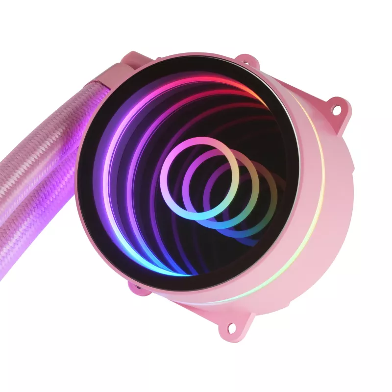 Mars Gaming ML-ONE120 Refrigeração líquida para CPU rosa TDP 200W espelho Infinity FRGB ventoinha silenciosa universal multisocket