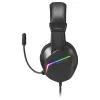 Mars Gaming MH122 Headset gaming over ear preto, FRGB com microfone, som HiFi, cancelamento de ruído, ultraleve, PS4 PS5 Xbox Switch Tablet Windows Mac