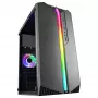 Mars Gaming MC-S1 Caixa compacta Micro-ATX para PC gaming preta iluminação ARGB 12 modos ventoinha FRGB janela lateral completa