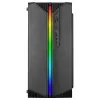 Mars Gaming MC-S1 Caixa compacta Micro-ATX para PC gaming preta iluminação ARGB 12 modos ventoinha FRGB janela lateral completa