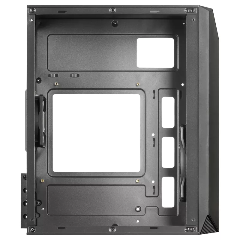 Mars Gaming MC-S1 Caixa compacta Micro-ATX para PC gaming preta iluminação ARGB 12 modos ventoinha FRGB janela lateral completa