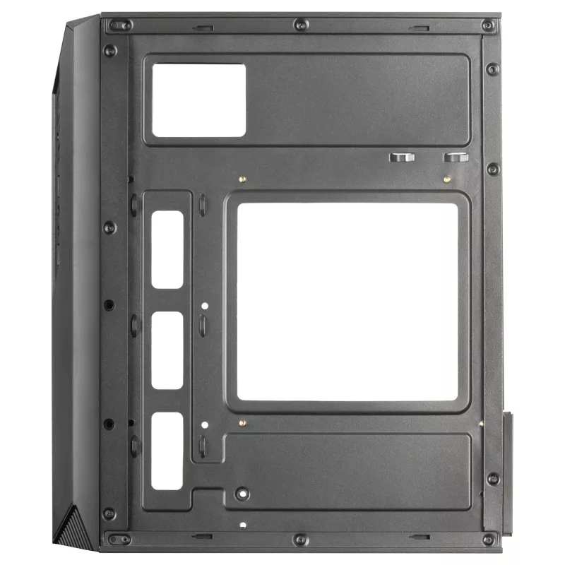 Mars Gaming MC-S1 Caixa compacta Micro-ATX para PC gaming preta iluminação ARGB 12 modos ventoinha FRGB janela lateral completa