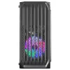 Mars Gaming MC-S2 Caixa de PC Gaming Micro-ATX Compacta Preta 2 Ventoinhas FRGB Arco-íris com Grelha Frontal e Janela Lateral Contínua