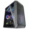 Mars Gaming MC-S2 Caixa de PC Gaming Micro-ATX Compacta Preta 2 Ventoinhas FRGB Arco-íris com Grelha Frontal e Janela Lateral Contínua