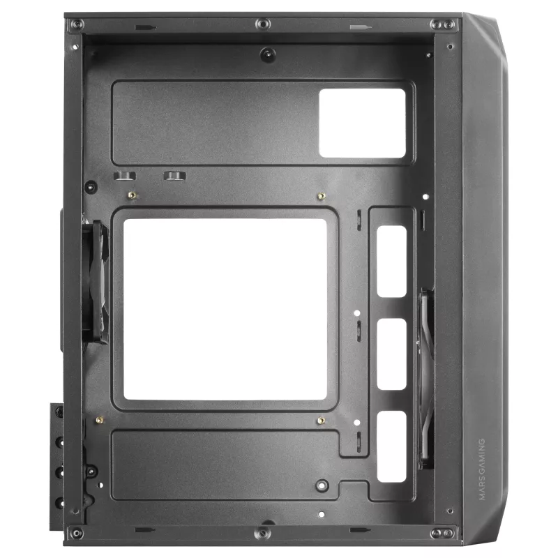 Mars Gaming MC-S2 Caixa de PC Gaming Micro-ATX Compacta Preta 2 Ventoinhas FRGB Arco-íris com Grelha Frontal e Janela Lateral Contínua