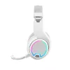 Mars Gaming MHW-100 Headset Sem Fios Branco ARGB Flow Microfone ENC Removível Ultraleve Cancelamento Ativo de Ruído ENC + Passivo Compatibilidade Universal
