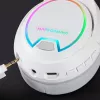 Mars Gaming MHW-100 Headset Sem Fios Branco ARGB Flow Microfone ENC Removível Ultraleve Cancelamento Ativo de Ruído ENC + Passivo Compatibilidade Universal