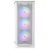 Mars Gaming MC-C Caixa de PC ATX Branca Painel Frontal em Malha Metálica Janela em Vidro Temperado 3 Ventoinhas FRGB Frontais de 120 mm