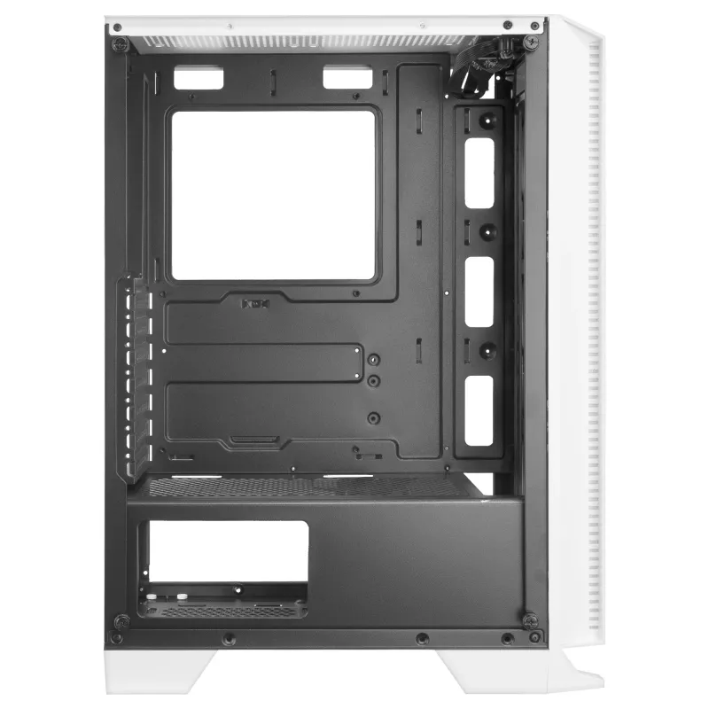 Mars Gaming MC-C Caixa de PC ATX Branca Painel Frontal em Malha Metálica Janela em Vidro Temperado 3 Ventoinhas FRGB Frontais de 120 mm