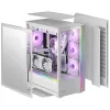 Mars Gaming MC-ULTRA White torre gaming XXL personalizada E-ATX com faixas LED ARGB duplas, janelas em vidro temperado duplas, estrutura de câmara vertical dupla