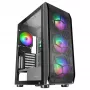 Mars Gaming MC-KX Torre Gaming E-ATX Premium Preta Sistema CPU FREEZER 5 Ventoinhas ARGB Ultrassilenciosas Controlador ARGB e Controlador RF Frente em Malha