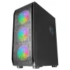 Mars Gaming MC-KX Torre Gaming E-ATX Premium Preta Sistema CPU FREEZER 5 Ventoinhas ARGB Ultrassilenciosas Controlador ARGB e Controlador RF Frente em Malha
