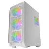 Mars Gaming MC-KX Torre Gaming E-ATX Premium Branca Sistema CPU FREEZER 5 Ventoinhas ARGB Ultrassilenciosas Controlador ARGB e Controlador RF Frente em Malha