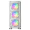 Mars Gaming MC-KX Torre Gaming E-ATX Premium Branca Sistema CPU FREEZER 5 Ventoinhas ARGB Ultrassilenciosas Controlador ARGB e Controlador RF Frente em Malha