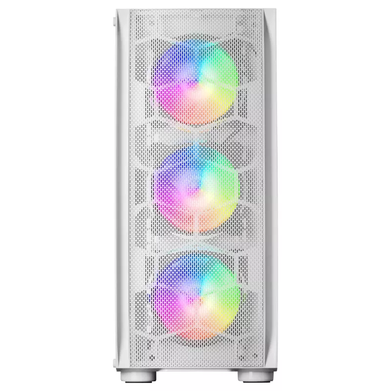 Mars Gaming MC-KX Torre Gaming E-ATX Premium Branca Sistema CPU FREEZER 5 Ventoinhas ARGB Ultrassilenciosas Controlador ARGB e Controlador RF Frente em Malha