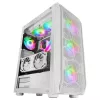 Mars Gaming MC-KX Torre Gaming E-ATX Premium Branca Sistema CPU FREEZER 5 Ventoinhas ARGB Ultrassilenciosas Controlador ARGB e Controlador RF Frente em Malha