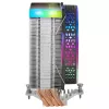 Mars Gaming MCPU-VR Dissipador de CPU Preto Espelho Infinito Duplo ARGB 4 Heatpipes HCT 180 W TDP Ventoinha PWM de 12 cm Ultrassilenciosa