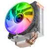 Mars Gaming MCPU-VR Dissipador de CPU Preto Espelho Infinito Duplo ARGB 4 Heatpipes HCT 180 W TDP Ventoinha PWM de 12 cm Ultrassilenciosa