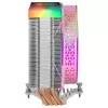 Mars Gaming MCPU-VR Dissipador de CPU Rosa Espelho Infinito Duplo ARGB 4 Heatpipes HCT 180W TDP Ventoinha PWM de 12cm Ultrassilenciosa