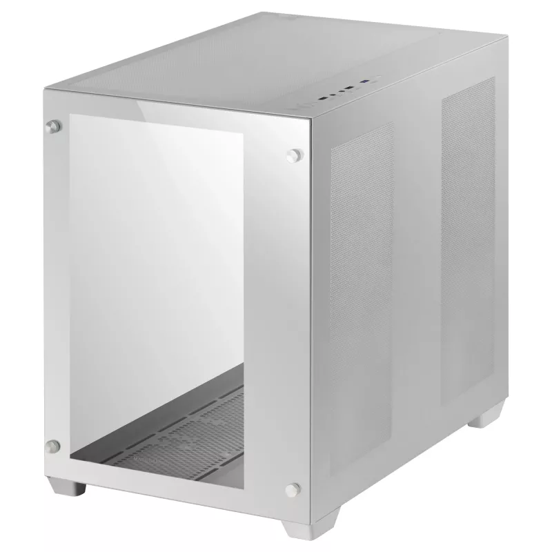 Mars Gaming MCV3 White Custom XXL E-ATX Torre Gaming com Janela de Vidro Temperado Frontal e Lateral, Estrutura Modular de Câmara Dupla