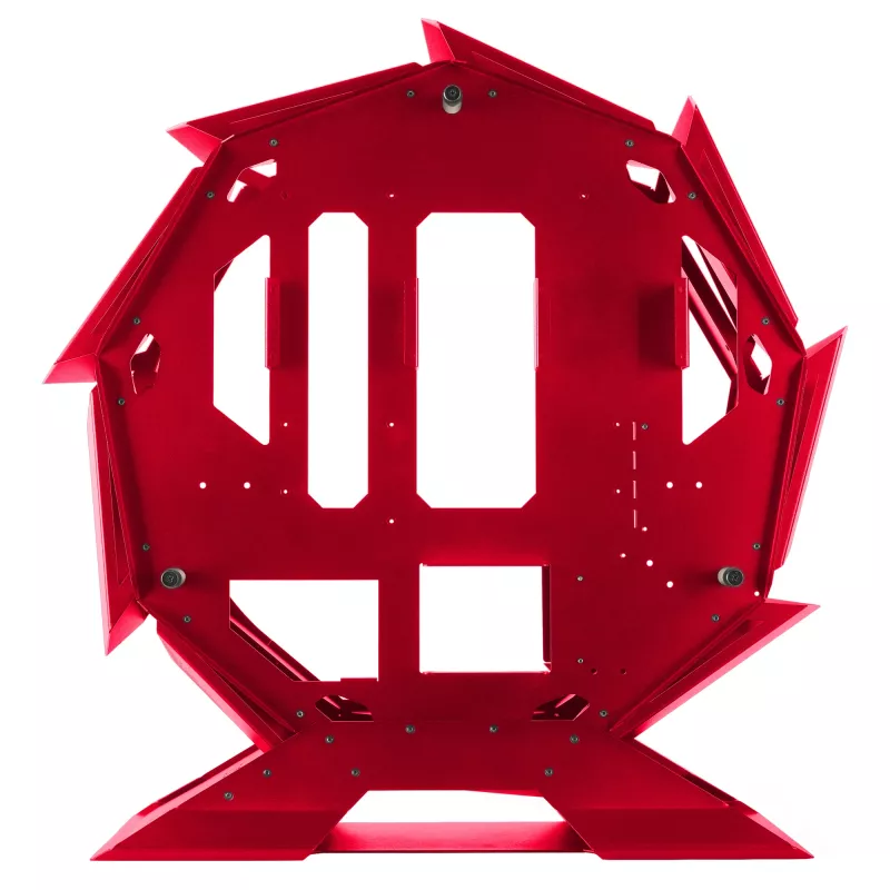 Mars Gaming MCORB Caixa de PC Gaming Micro-ATX XL Vermelha Design Redondo Personalizado Vidro Temperado Duplo