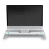 Mars Gaming MGS-ONE Suporte para Monitor Chroma RGB Branco Tamanho Ajustável Suporte para Smartphone e Tablet USB 2.0 Frontal