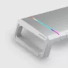 Mars Gaming MGS-ONE Suporte para Monitor Chroma RGB Branco Tamanho Ajustável Suporte para Smartphone e Tablet USB 2.0 Frontal