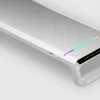 Mars Gaming MGS-ONE Suporte para Monitor Chroma RGB Branco Tamanho Ajustável Suporte para Smartphone e Tablet USB 2.0 Frontal