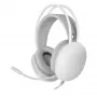 Mars Gaming MH-GLOW Headset Branco 360° Full Chroma RGB Flow Microfone com Cancelamento de Ruído Design Ultraleve Almofadas em Espuma com Memória Compatibilidade Universal