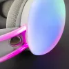 Mars Gaming MH-GLOW Headset Branco 360° Full Chroma RGB Flow Microfone com Cancelamento de Ruído Design Ultraleve Almofadas em Espuma com Memória Compatibilidade Universal