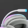 Mars Gaming MH-GLOW Headset Branco 360° Full Chroma RGB Flow Microfone com Cancelamento de Ruído Design Ultraleve Almofadas em Espuma com Memória Compatibilidade Universal