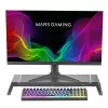 Mars Gaming MGS-ONE Suporte para Monitor Chroma RGB Preto Tamanho Ajustável Suporte para Smartphone e Tablet USB 2.0 Frontal
