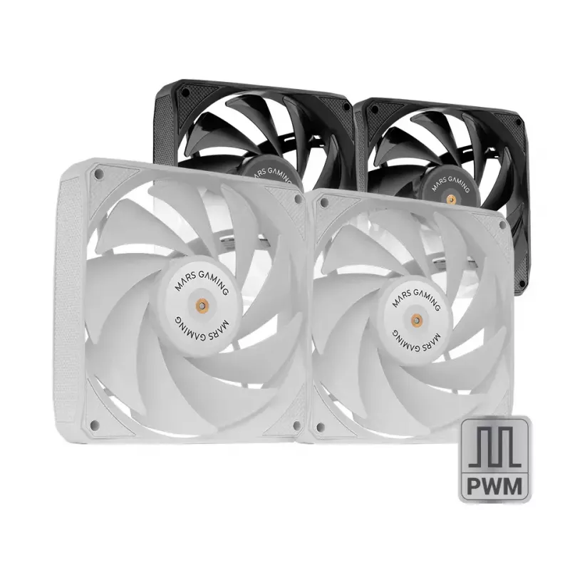 Mars Gaming MF-NCLX2W Ventoinha para Caixa de Computador 12 cm Branca 2 Unid.